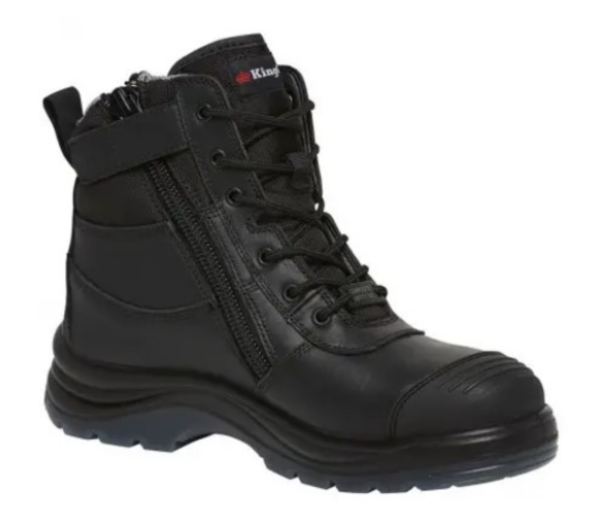 Picture of KING GEE 150mm Black Tradie Zip Sided with Composite Toe Cap
