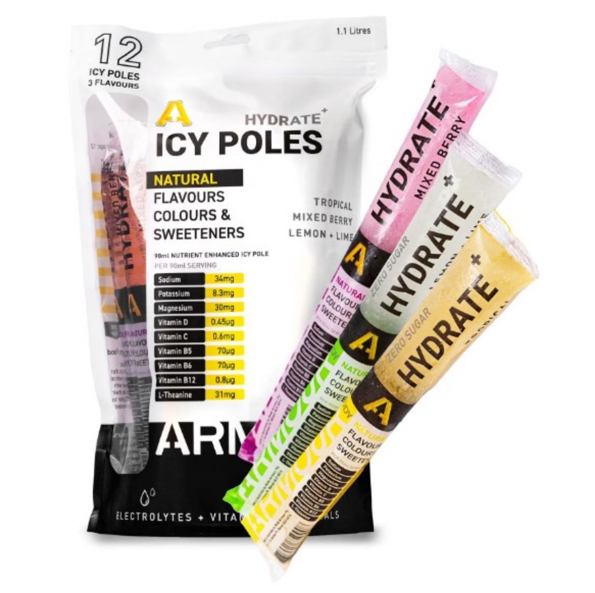 Picture of BODY ARMOUR Hydrate+ Hypotonic Icy Poles Mixed Pack