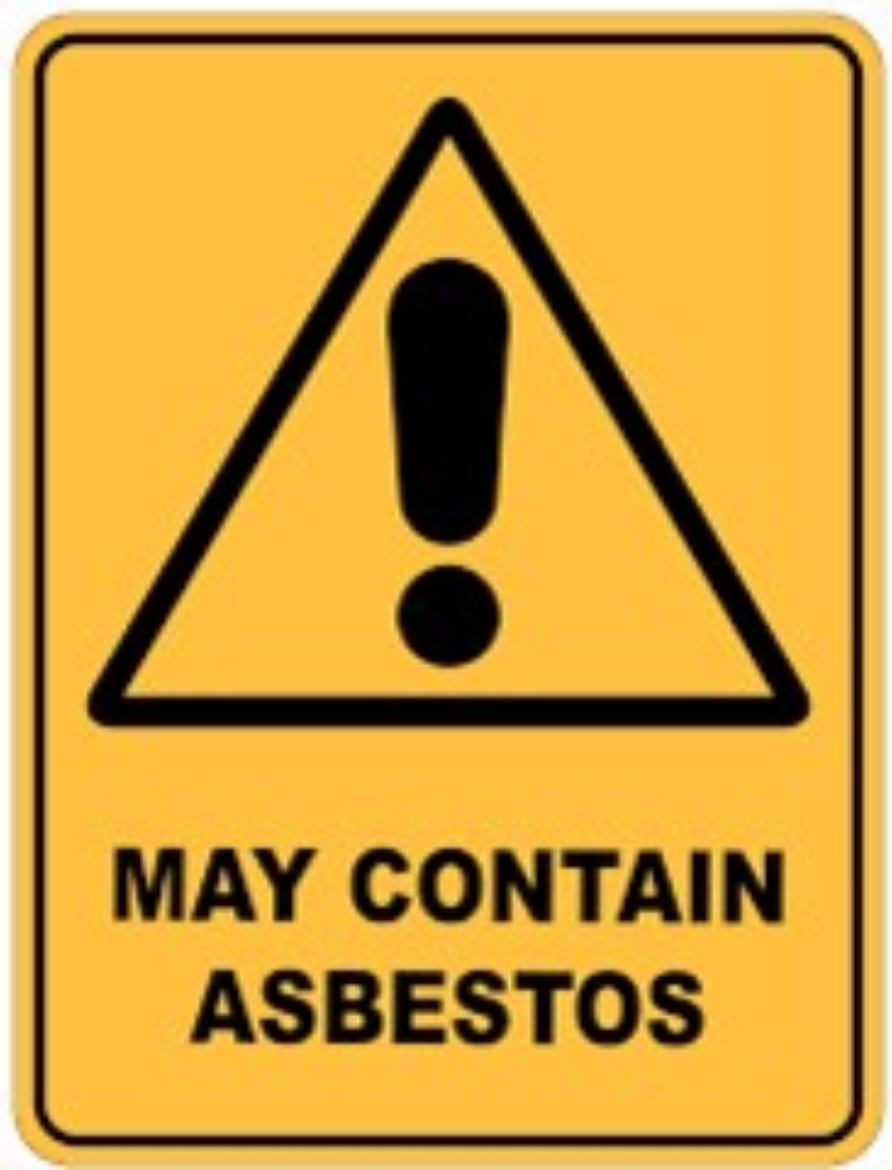 Picture of SIGN Warning May Contain Asbestos 600 x 450mm Corflute 3mm