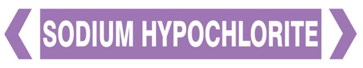 Picture of Sydney | Water Confluence Water Sodium Hypochlorite Pipe Marker Sticker 500 x 90mm