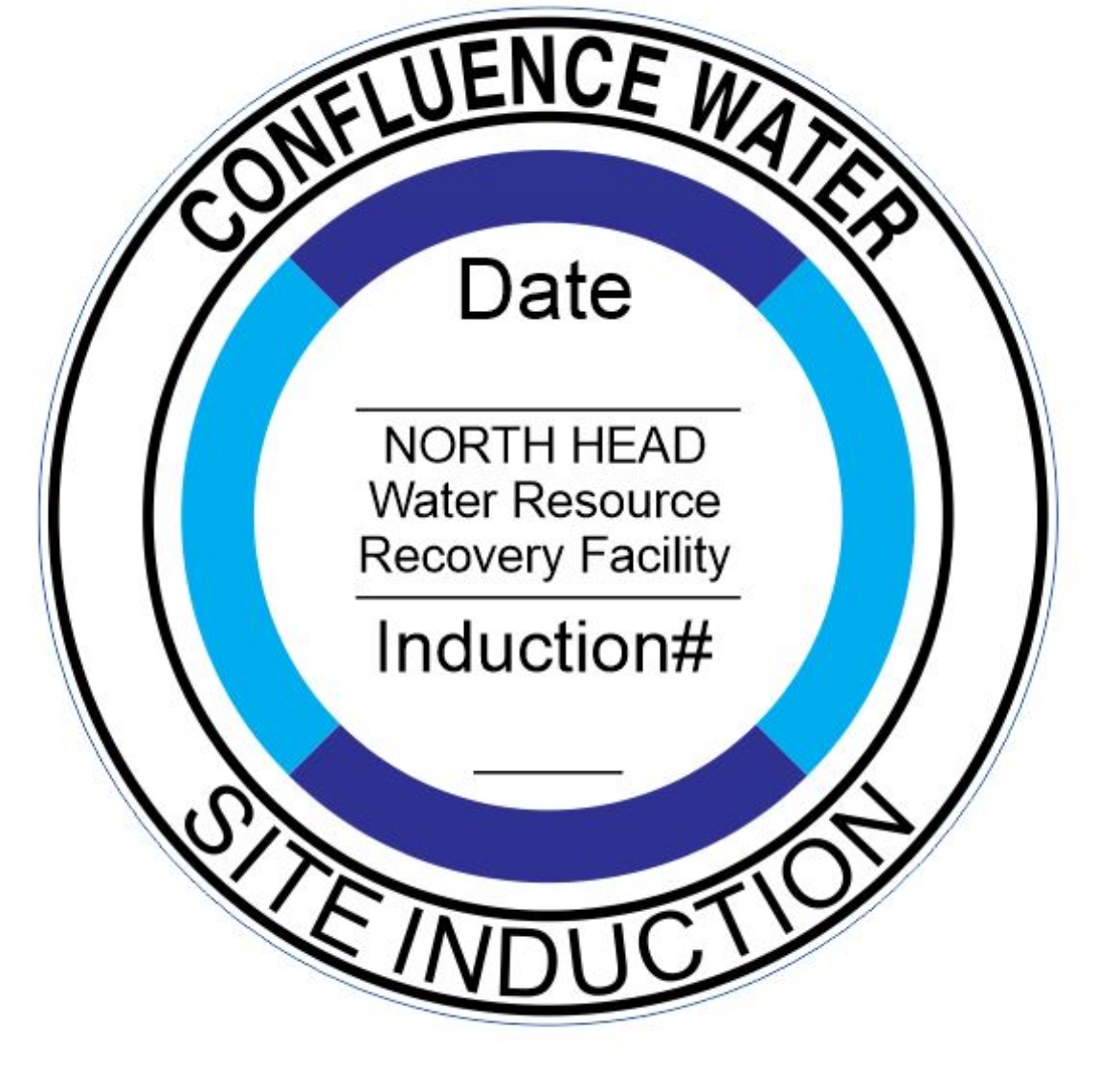 Picture of Sydney Water | Confluence Water Sticker 50mm Site Induction North Head Water Resource Recovery Facility