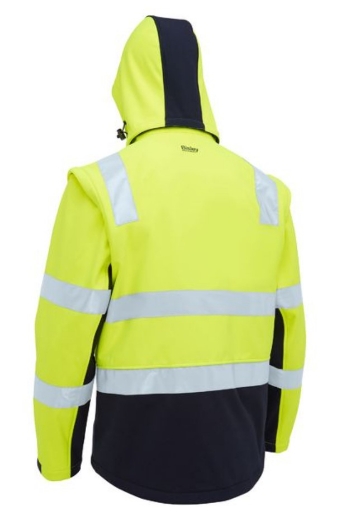 Picture of BISLEY Taped Two Tone Hi Vis 3 in 1 Soft Shell Jacket