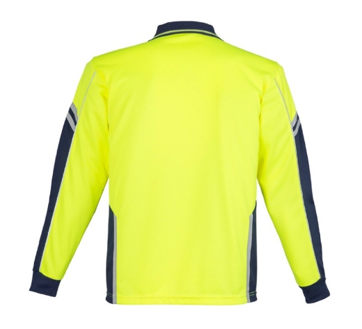 Picture of SYZMIK Mens Hi Vis Squad Polo Shirt 175gsm L/S