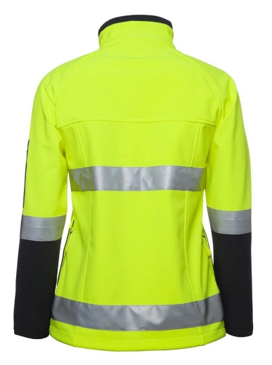 Picture of JB'S Wear Ladies Hi Vis |D+N| Softshell Jacket with Reflective Tape