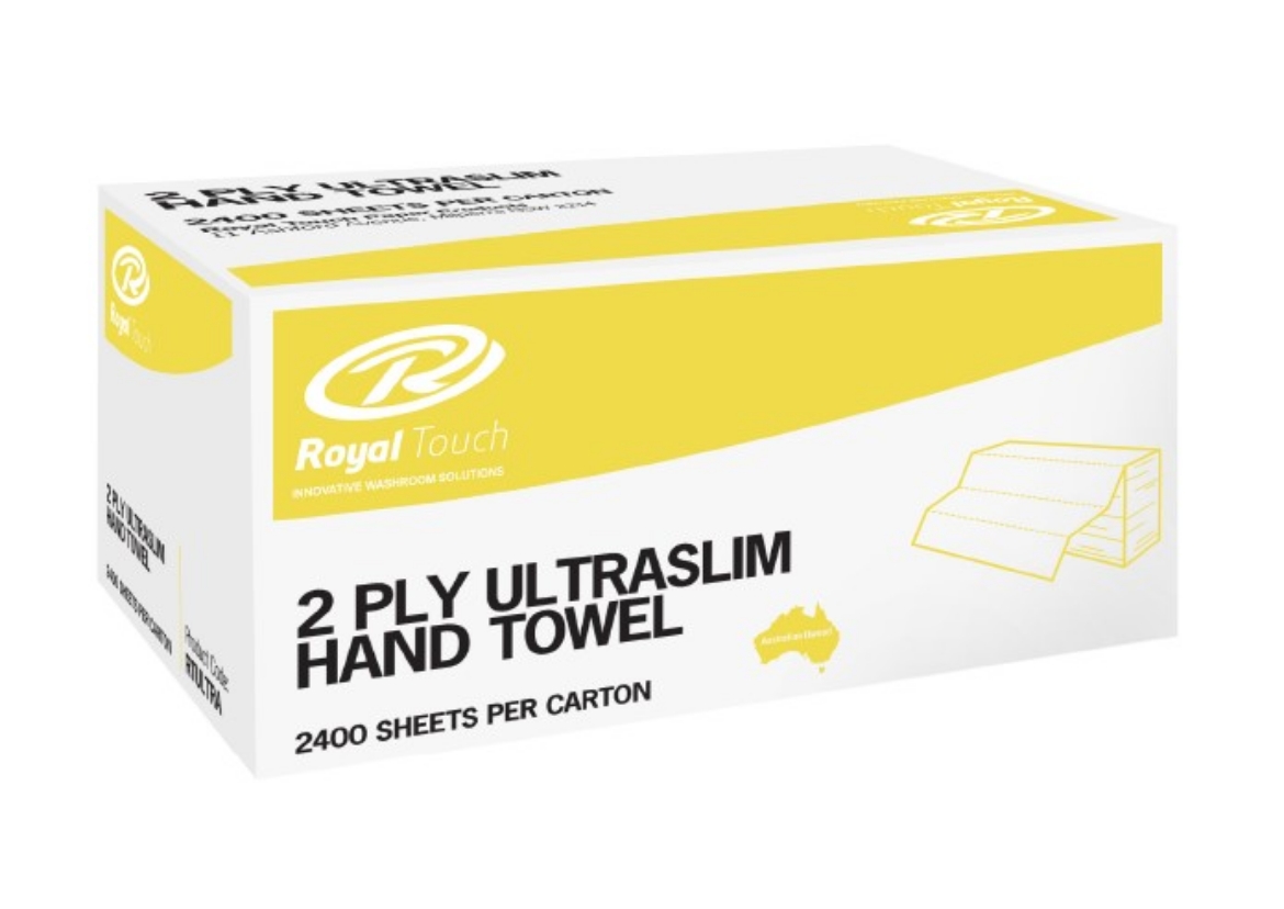 Picture of ROYAL TOUCH 2 Ply Ultraslim Interleaved 23 x2 4cm Hand Towel