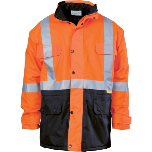 Picture of DNC Hi Vis Two Tone Quilted 3/4 Length Jacket with 3M R/Tape