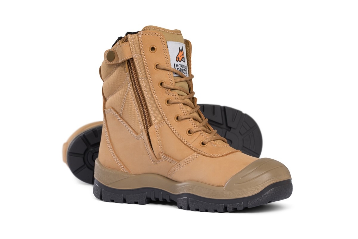 Picture of MONGREL Wheat High Leg ZipSider Boot w/ Scuff Cap TPU/PU Sole with Steel Toe Cap