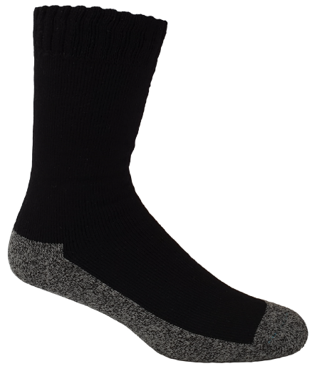 Picture of Bamboo Socks 3-Yarn 1-Pack M6-10; W8-11 Black