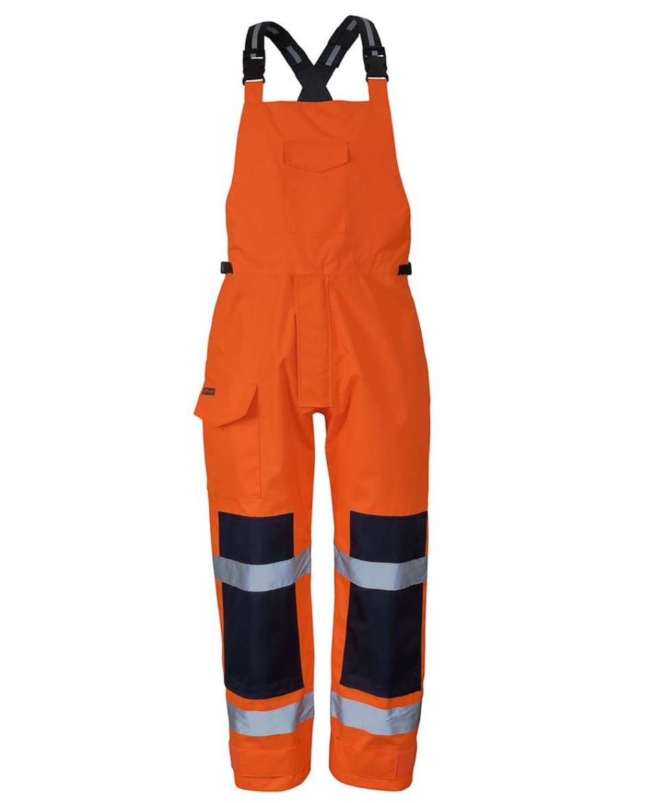 Picture of JB's Waterproof Hi Vis Bib and Brace Orange Navy