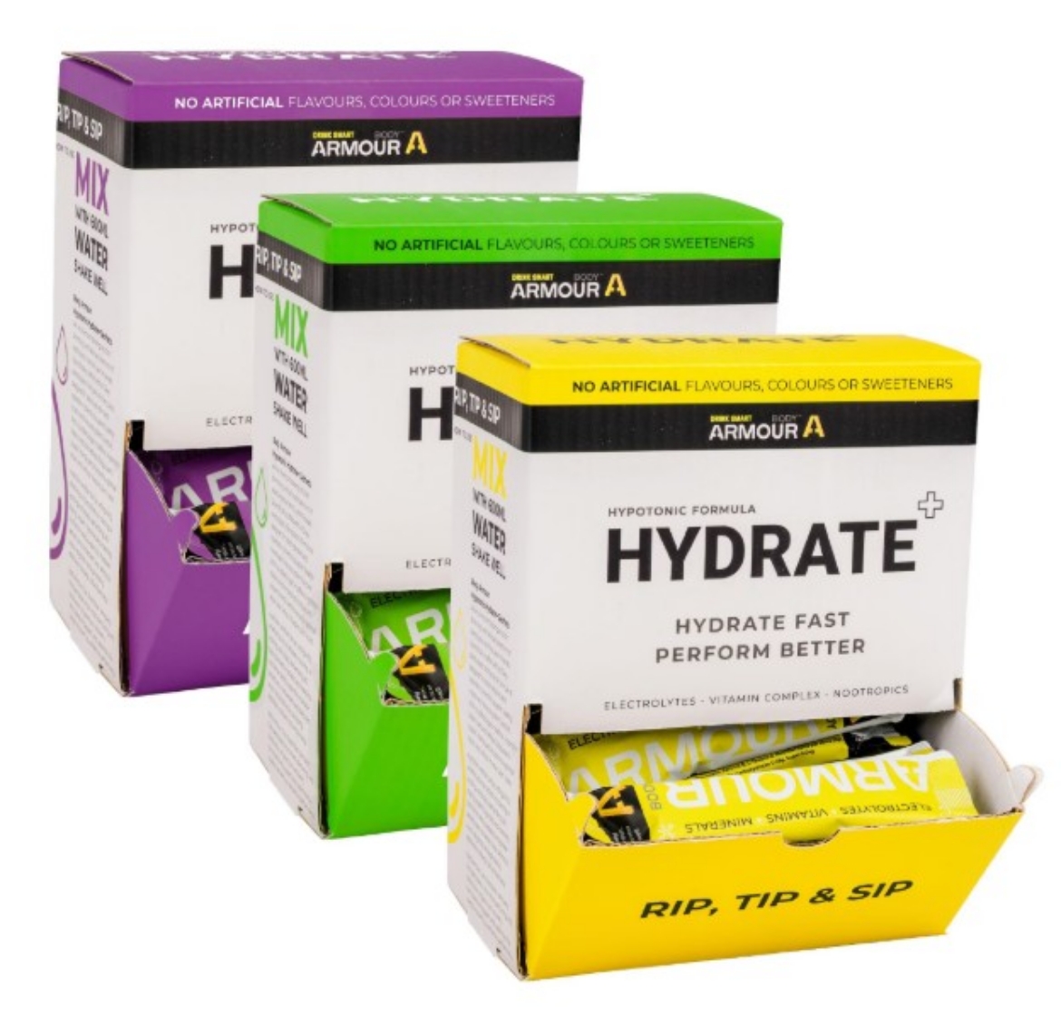 Picture of BODY ARMOUR Hydrate+ Hypotonic Sachets Lemon + Lime - Bulk Pack