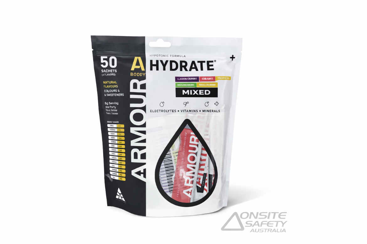 Picture of BODY ARMOUR Hydrate+ Hypotonic Sachets Mixed Pack *NEW FLAVOURS*
Raspberry, Lemon+Lime, Pineapple, Orange, Strawberry+Lime