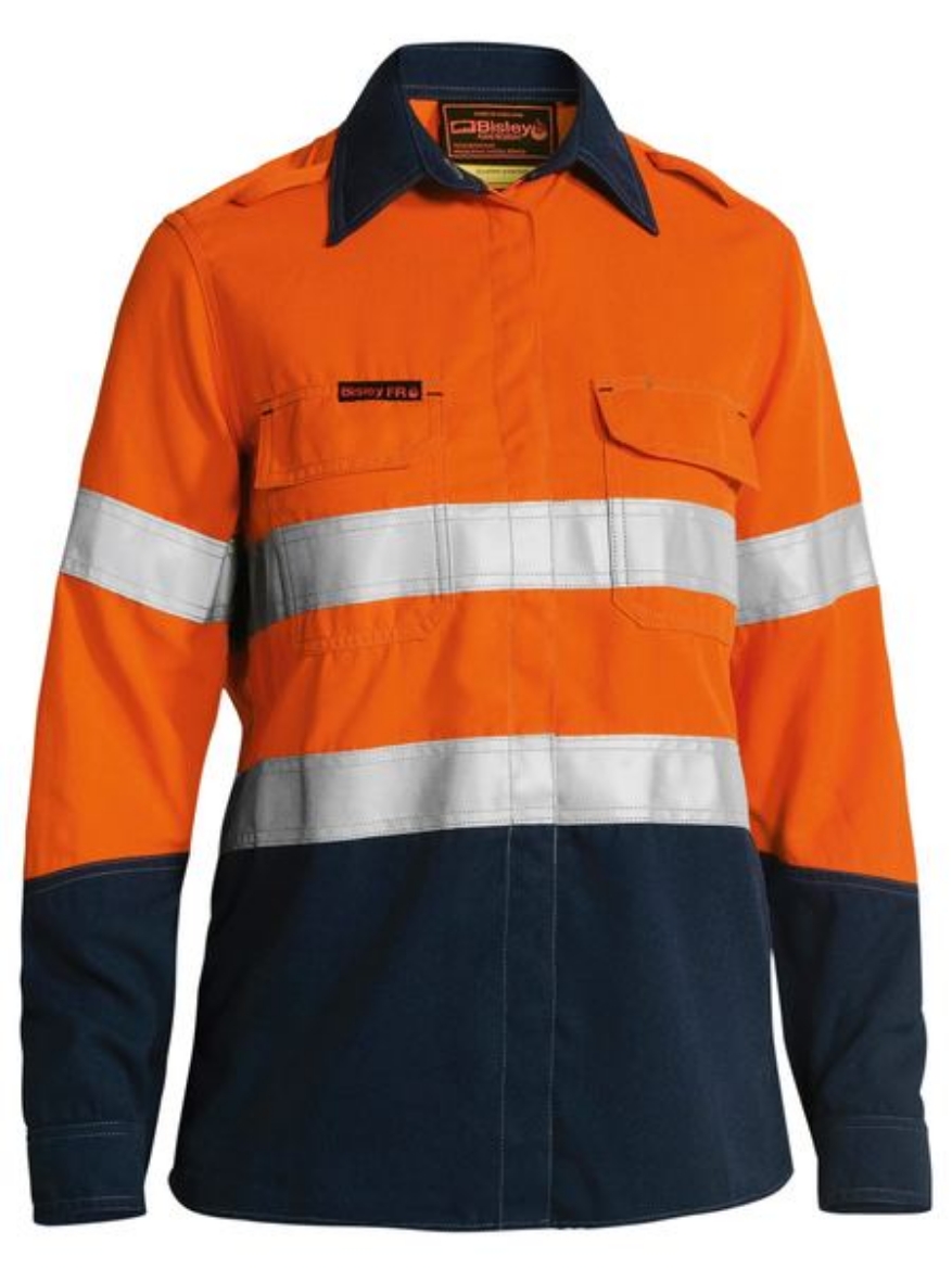 Picture of BISLEY TenCate Tecasafe® Plus 700 Womens Taped Hi Vis FR Vented HRC2 Shirt 238gsm L/S