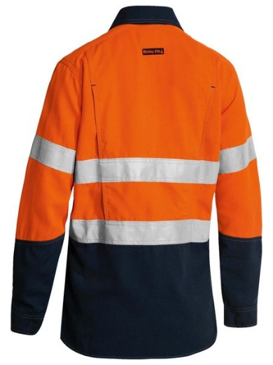 Picture of BISLEY TenCate Tecasafe® Plus 700 Womens Taped Hi Vis FR Vented HRC2 Shirt 238gsm L/S