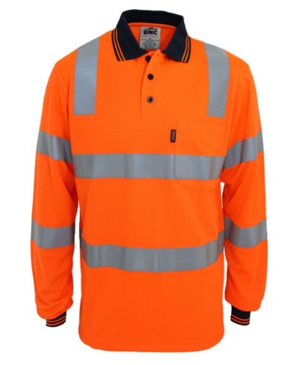 Picture of DNC Hi Vis Biomotion Taped Polo Shirt 175gsm L/S