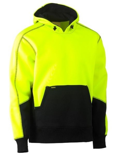 Picture of BISLEY Hi Vis Two Tone Fleece Pullover Hoodie 300gsm