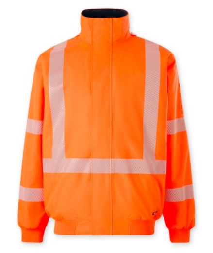 Picture of KING GEE Originals NSW Rail Hi Vis Orange Taped Bomber Jacket