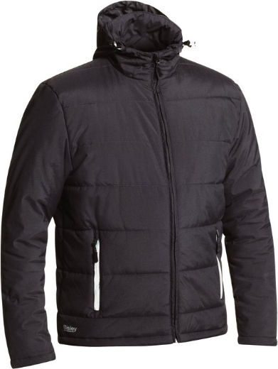 Picture of BISLEY Puffer Jacket Black with Adjustable Hood 100% Nylon Oxford