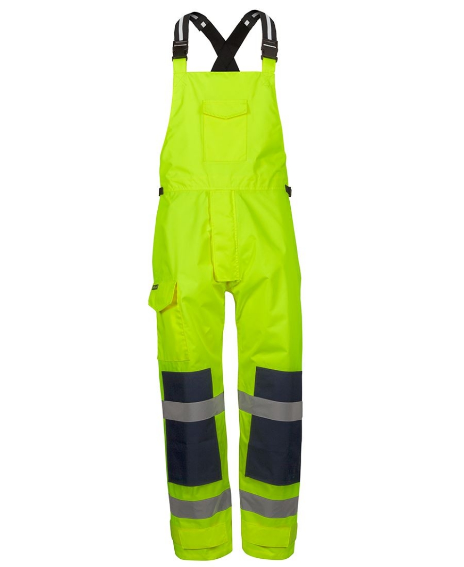 Picture of JB's Waterproof Hi Vis Bib and Brace Yellow Navy