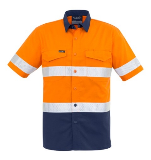 Picture of SYZMIK Mens Rugged Cooling Hi Vis Taped Ripstop Shirt 145gsm S/S