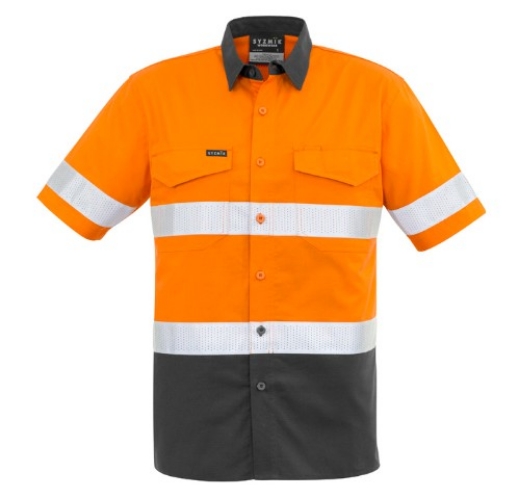 Picture of SYZMIK Mens Rugged Cooling Hi Vis Taped Ripstop Shirt 145gsm S/S