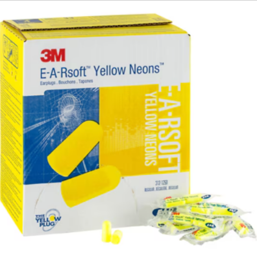Picture of 3M™ E-A-Rsoft™ Yellow Neons™ Uncorded Earplugs Poly Bag SLC80 23dB Class 4 > 70071515020
