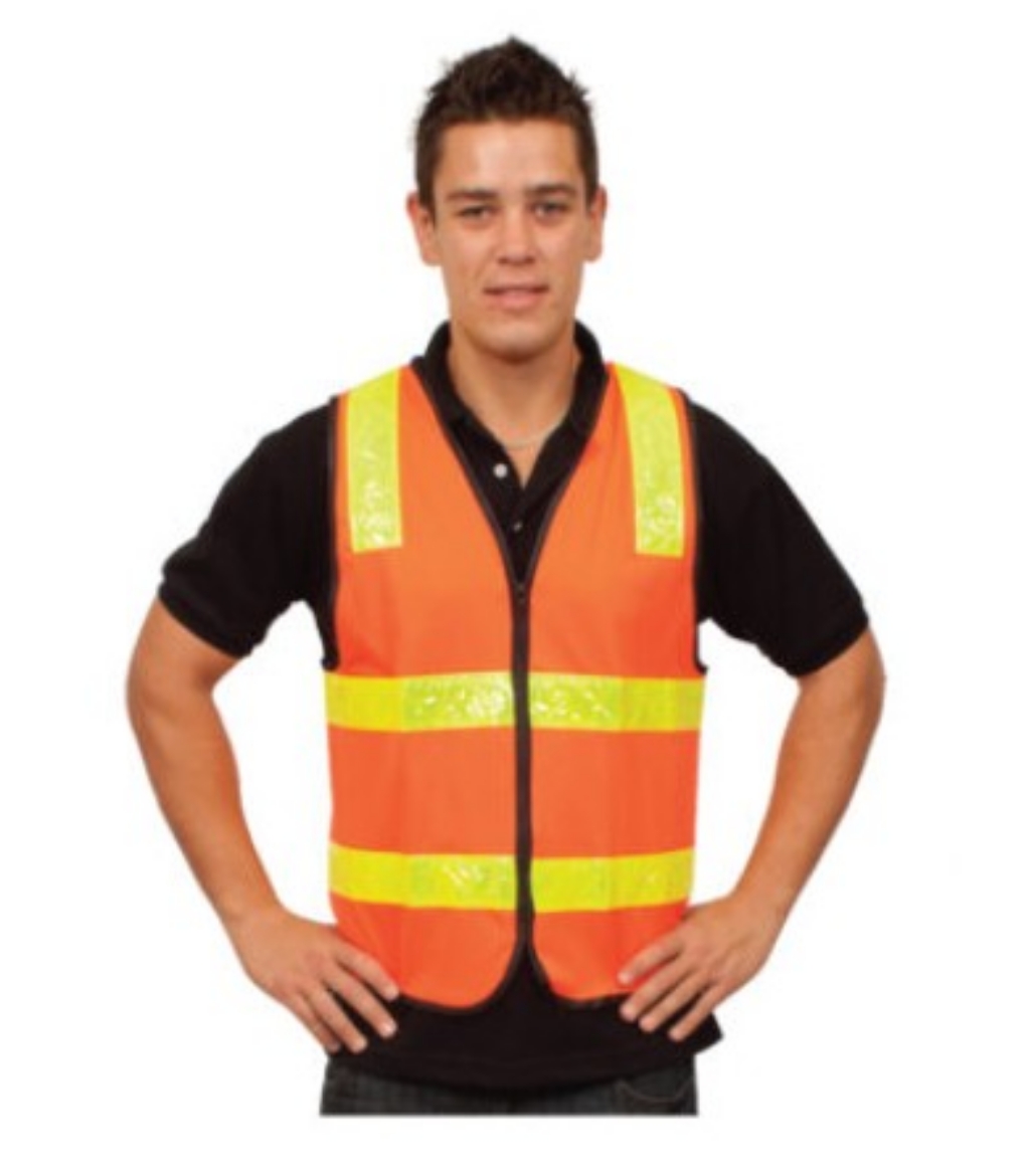 Picture of YSF VIC Roads Hi-Vis Orange/Red Day/Night Vest (Class D/N)