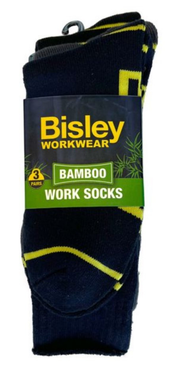 Picture of BISLEY Bamboo Work Socks > 3 Pack - Black