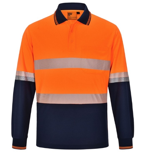 Picture of Winning Spirit Unisex Hi Vis Micromesh Cooldry® Segmented Tape Polo Shirt 160gsm L/S
