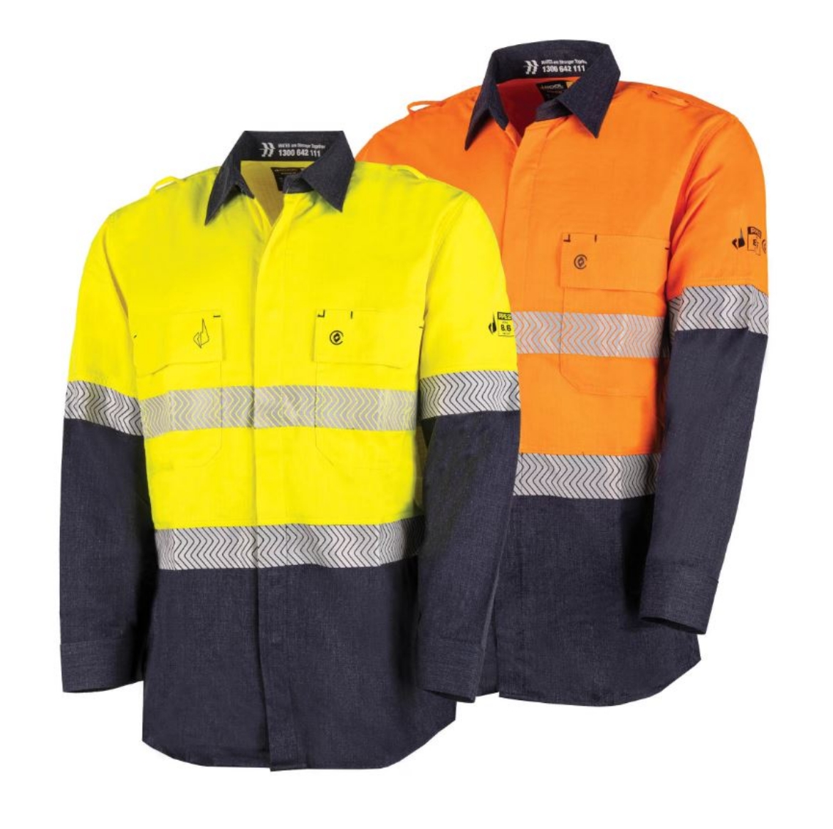 Picture of Ultra-lightweight PPE Category 2 Hi-Vis Shirt with Segmented FR Reflective Tape