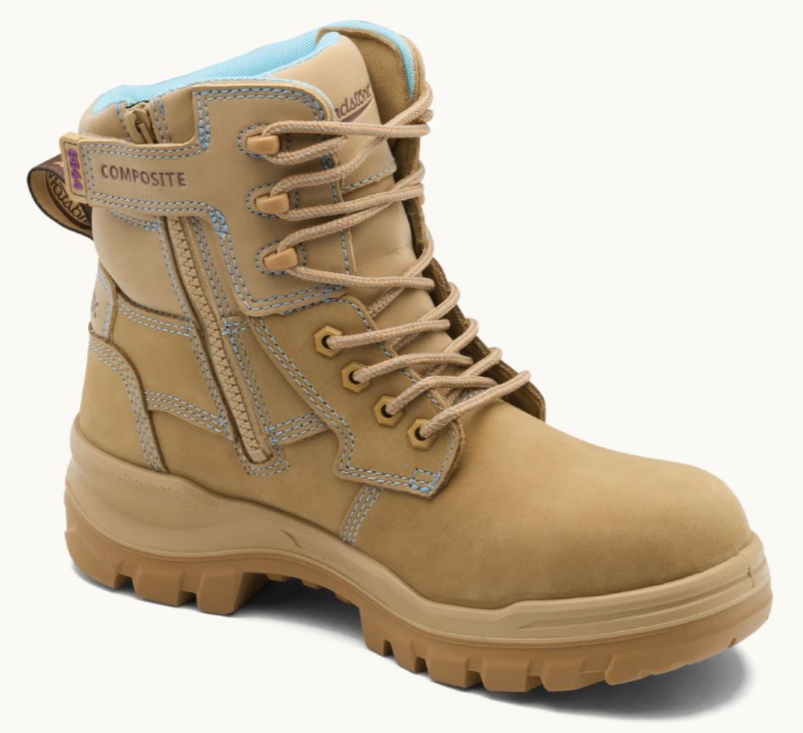Picture of Womens Rotoflex 8864 Zip Sided Safety Boot - Sand