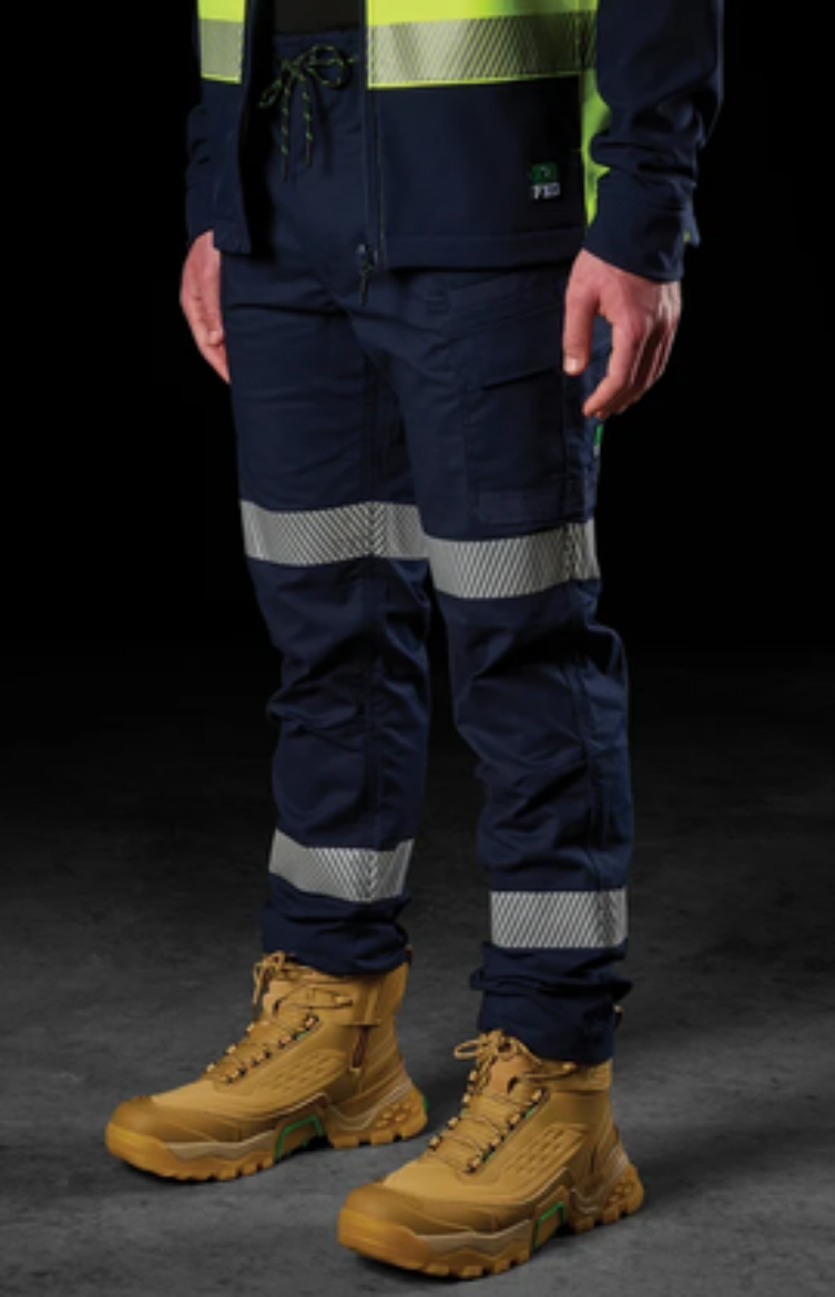 Picture of FXD Mens Reflective Taped Elastic Waist Stretch Ripstop Pant |  NAVY