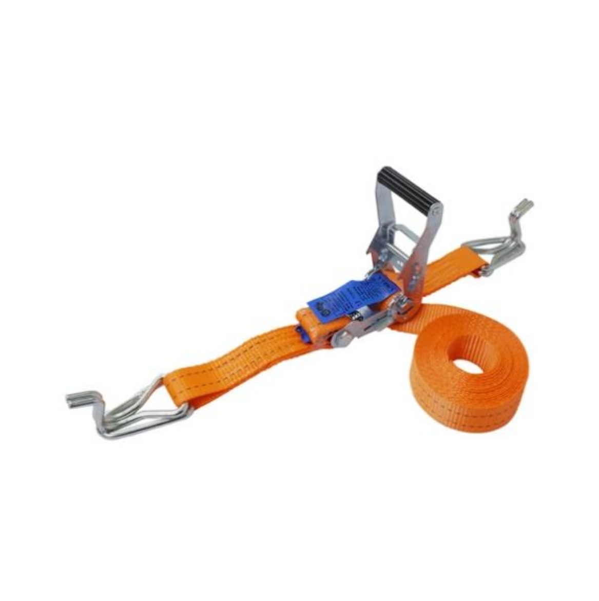 Picture of Fasty Ratchet 5M x 35mm Orange Large View Tie Down Hook & Keeper 1250kg - 2 Piece