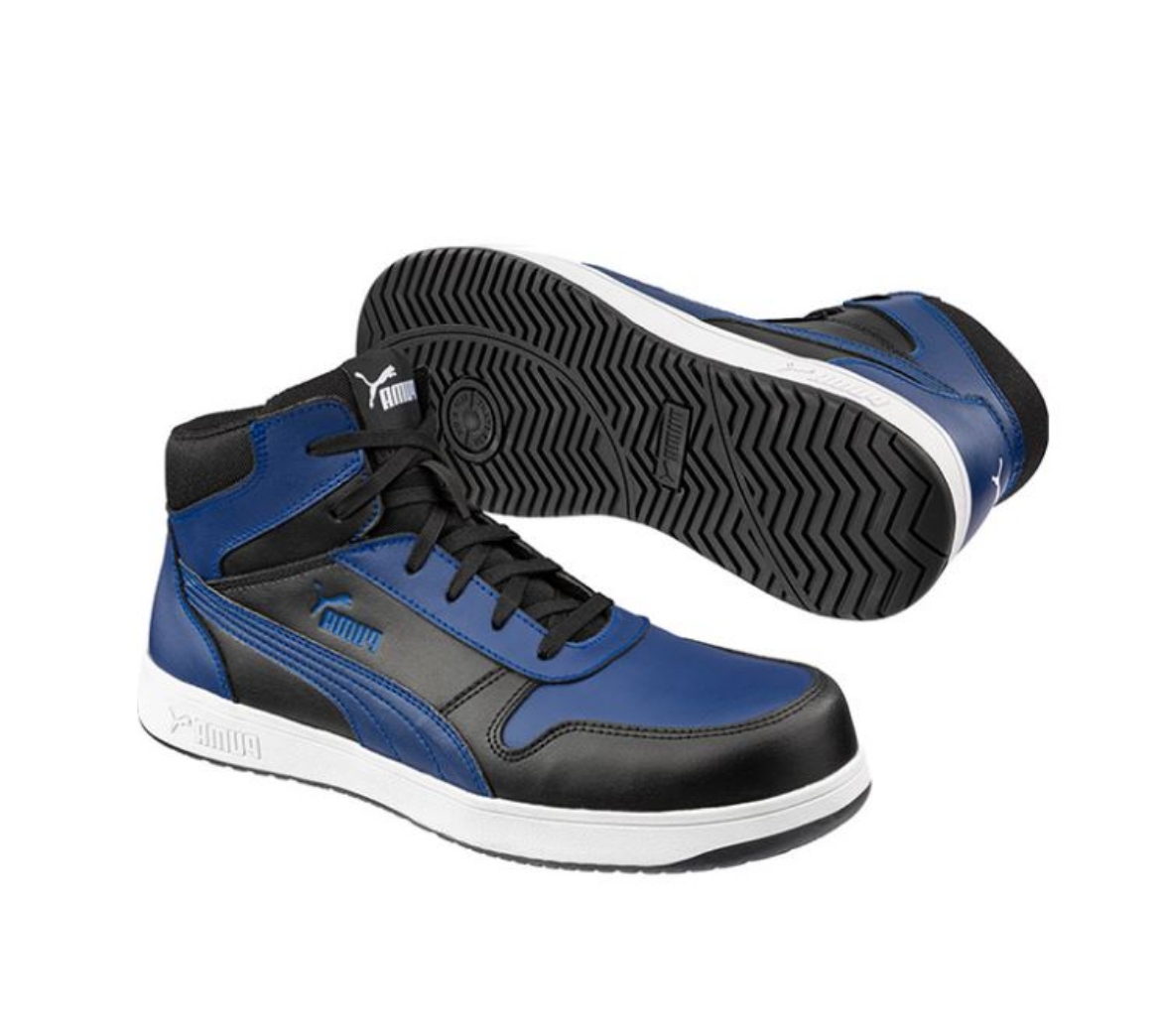 Picture of PUMA Front-court Mid vintage sneaker Boots (Blue/Black)