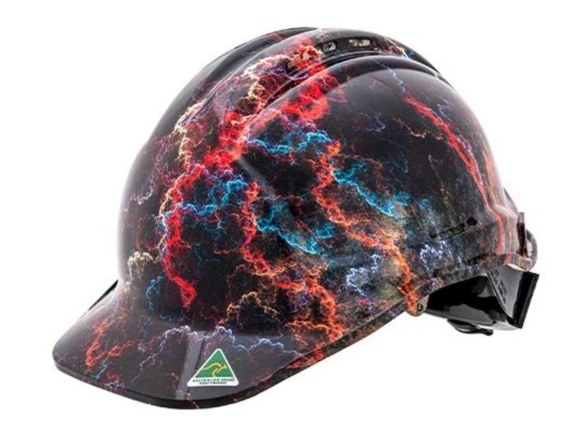 Picture of Force360 Hydro Dipped Type 1 Vented Ratchet Hard Hat - Lightning