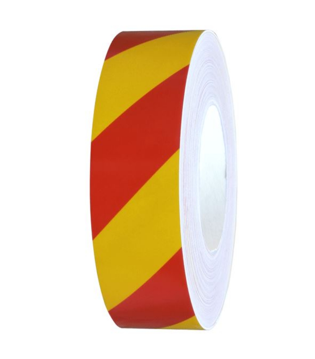 Picture of TAPE HUSKY REFLECTIVE CLASS 2 ENGINEERING GRADE RED/YEL 48MMX45MTR