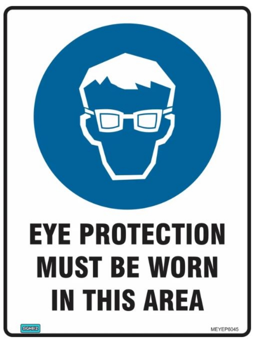 Picture of SIGN Mand Eye Prot Must Be Worn 600 x 450 Fluted Polypropylene