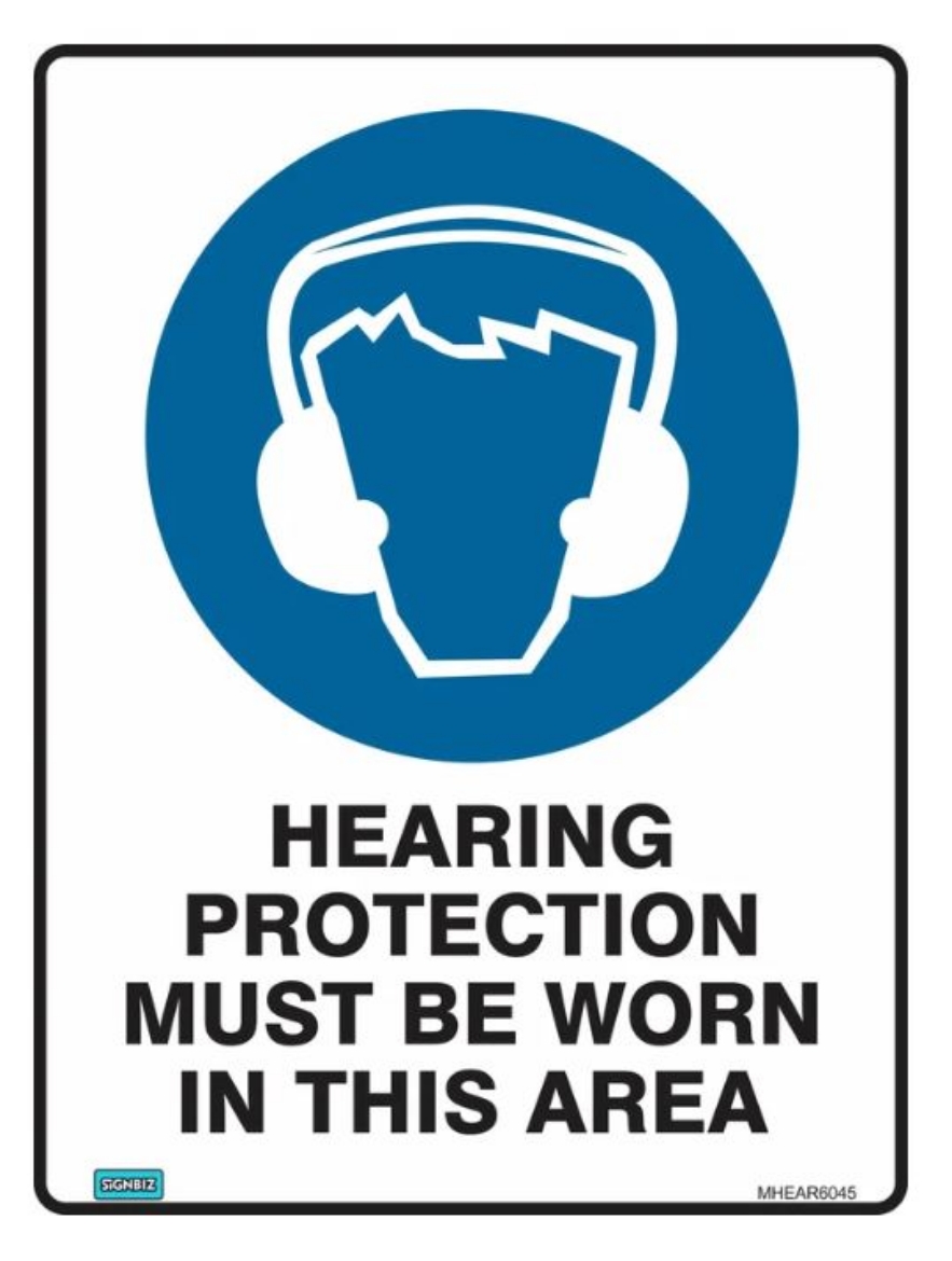 Picture of SIGN Mandatory Hearing Protection 600 x 450 Fluted Polypropylene