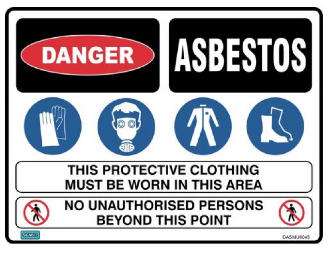 Picture of Danger Asbestos Mandatory Site Sign