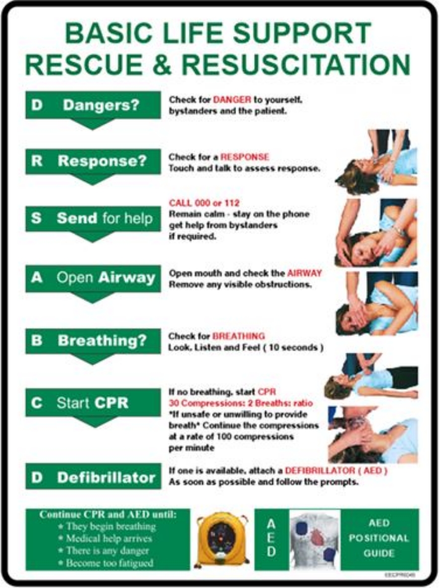 Picture of CPR Sign - 600 x 450 non-reflective poly
