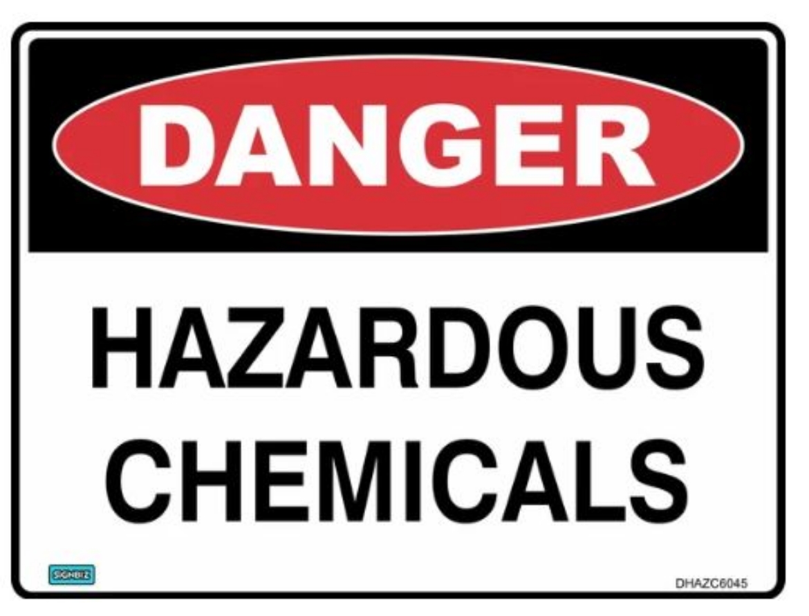 Picture of SIGN Danger Danger Hazardous Chemicals 600 x 450mm 1.4mm Polypropylene