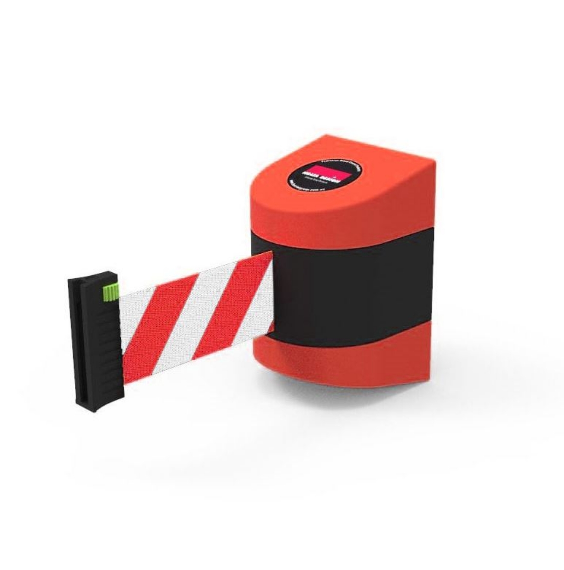 Picture of Neata Wall Mount Retractable Belt Barrier PVC - 10M - Red/White