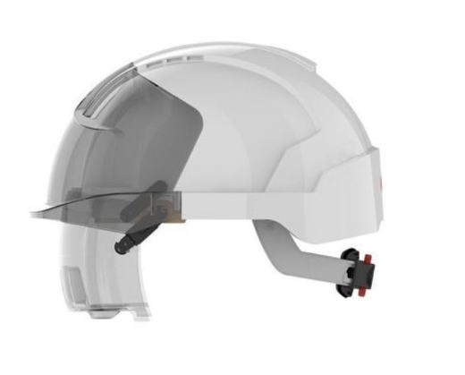 Picture of Evo Vista Lens Non Vented White/Smoke Helmet - Wheel Ratchet - Clear Lens