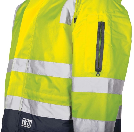 Picture of Tru Workwear Quilted Rain Jacket with Reflective Tape
